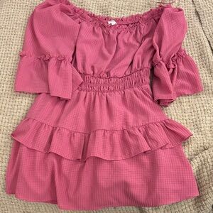 Le Lis Mauve Ruffled Casual Dress